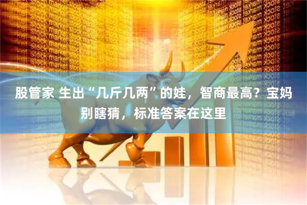 股管家 生出“几斤几两”的娃，智商最高？宝妈别瞎猜，标准答案在这里