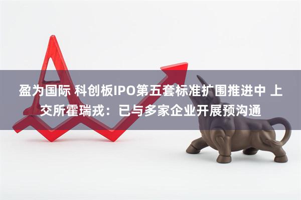 盈为国际 科创板IPO第五套标准扩围推进中 上交所霍瑞戎：已与多家企业开展预沟通